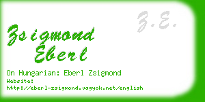 zsigmond eberl business card